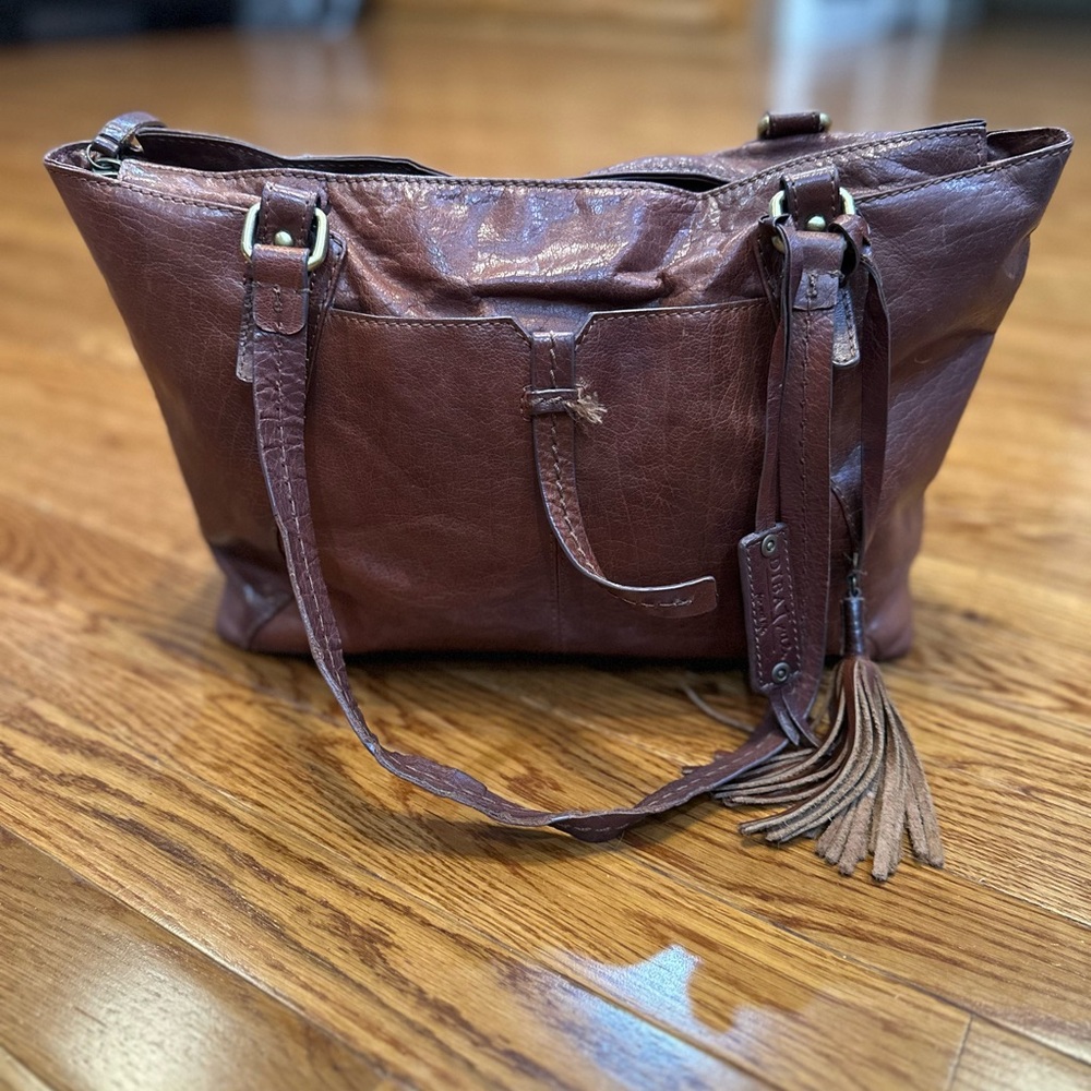 Diba True brown leather shoulder bag